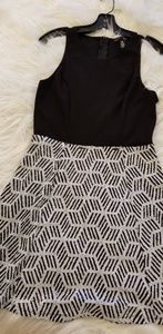 Black and white party dress